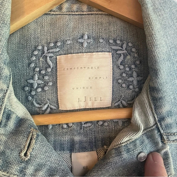 J. Jill Light Wash Jean Jacket, XS - Picture 8 of 14